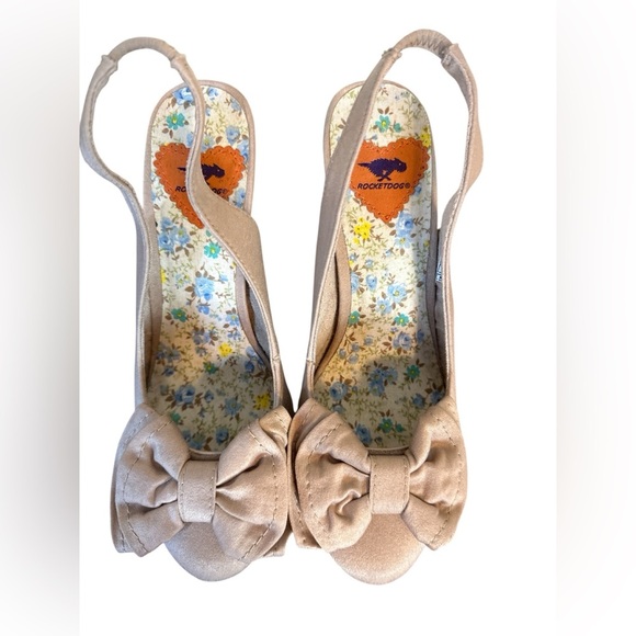 Rocket Dog Women's Beige open toe, sling back heels. - Picture 5 of 5